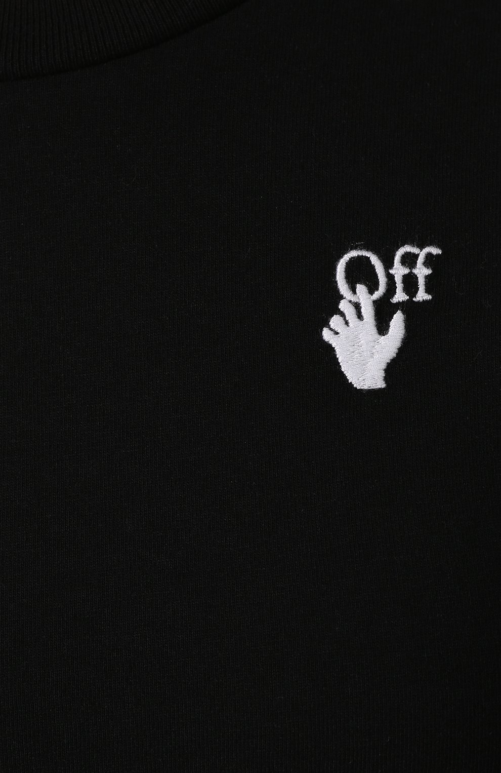 Хлопковая футболка OFF-WHITE черного цвета по цене 21250 руб., арт. 0WAA040T20JER0031001, фото 5 Хлопковая футболка OFF-WHITE, арт. 0WAA040T20JER0031001, фото 5