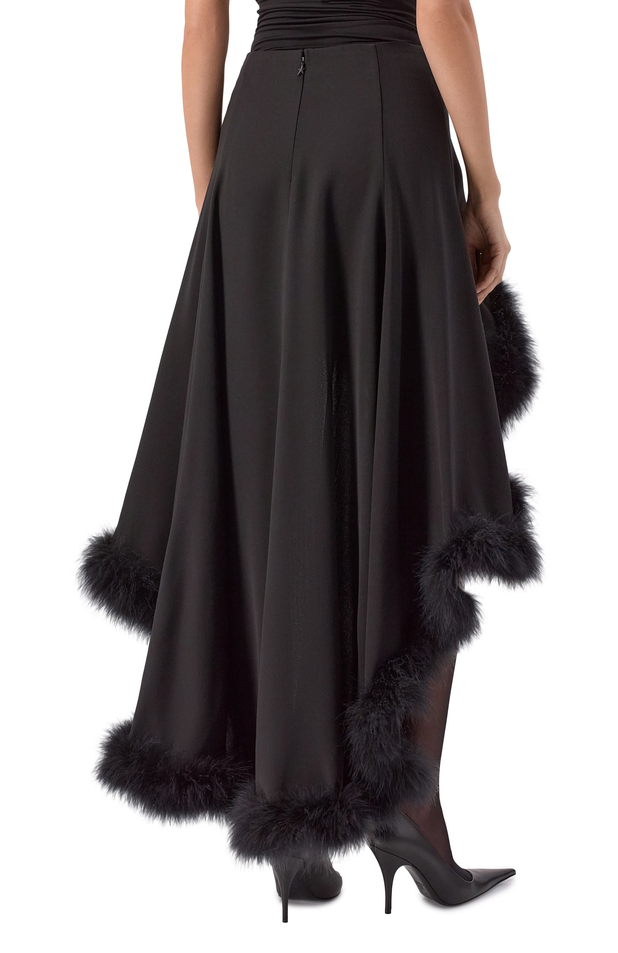 Юбка с отделкой перьями MUGLER, арт. 25F1JU0575196, фото 4
