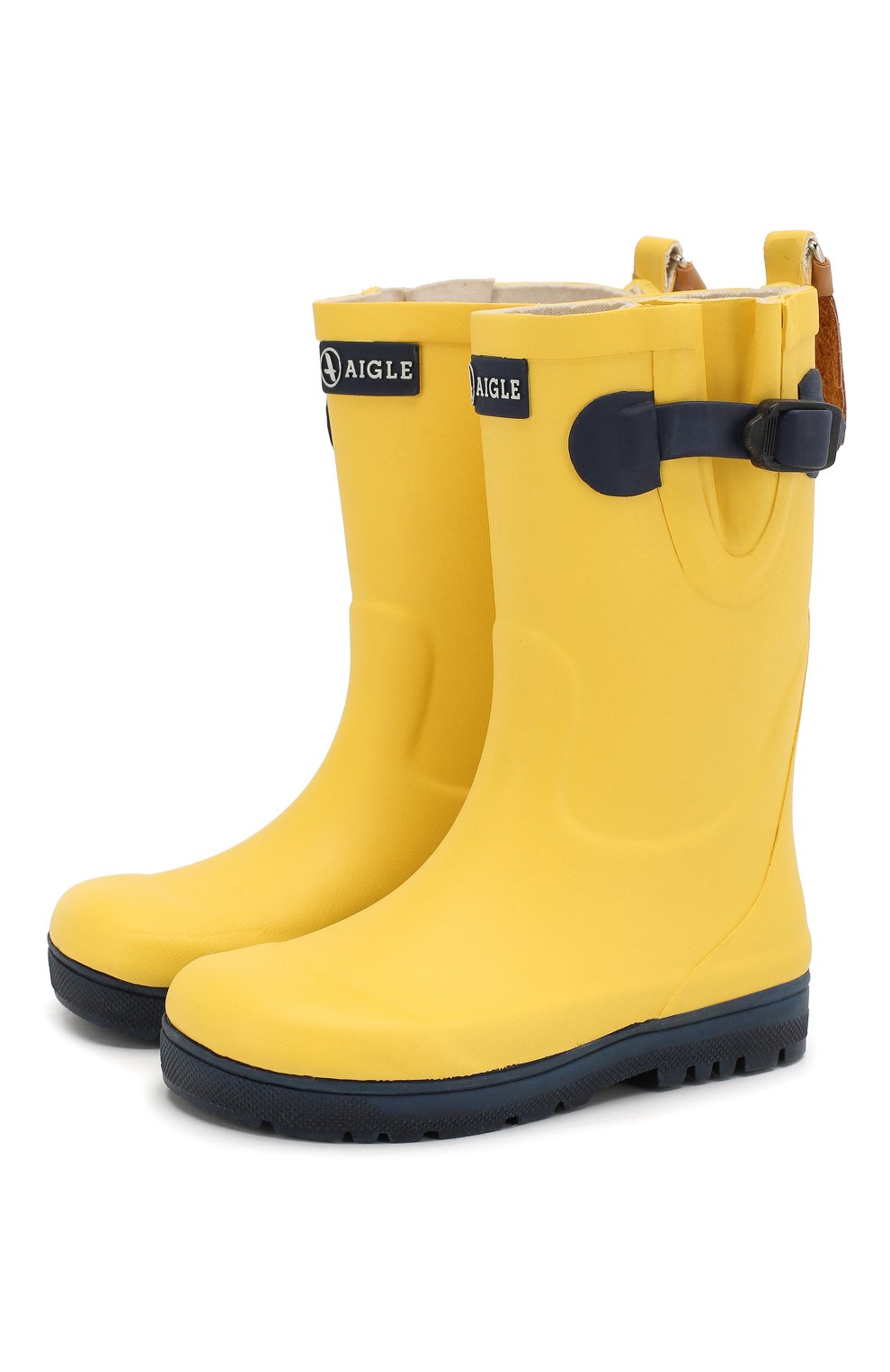 Резиновые сапоги AIGLE желтого цвета по цене 3430 руб., арт. 2433P3/W00DY P0P, фото 1 Резиновые сапоги AIGLE, арт. 2433P3/W00DY P0P, фото 1
