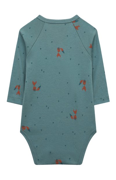 Хлопковое боди SANETTA зеленого цвета по цене 2565 руб., арт. 324032, фото 2 Хлопковое боди SANETTA, арт. 324032, фото 2