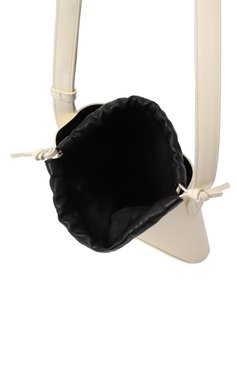 Женская сумка curve JIL SANDER кремового цвета, арт. J07WG0082/P7101 | Фото 5 (Ремень/цепочка: На ремешке; Размер: small; Материал: Натуральная кожа; Автоматизация ТО: Проставлено; Автоматизация состава: Проставлено)