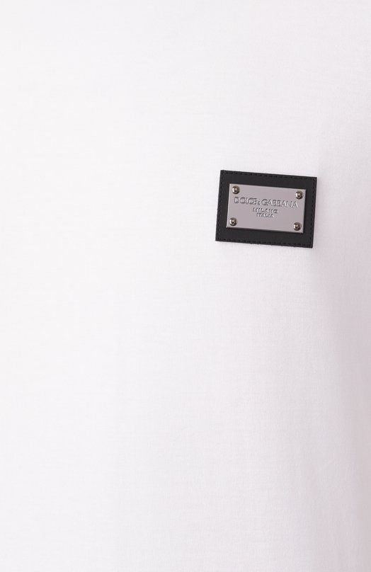 Хлопковая футболка Dolce & Gabbana G8PT1T/G7F2I Белый  G8PT1T/G7F2I Фото 6