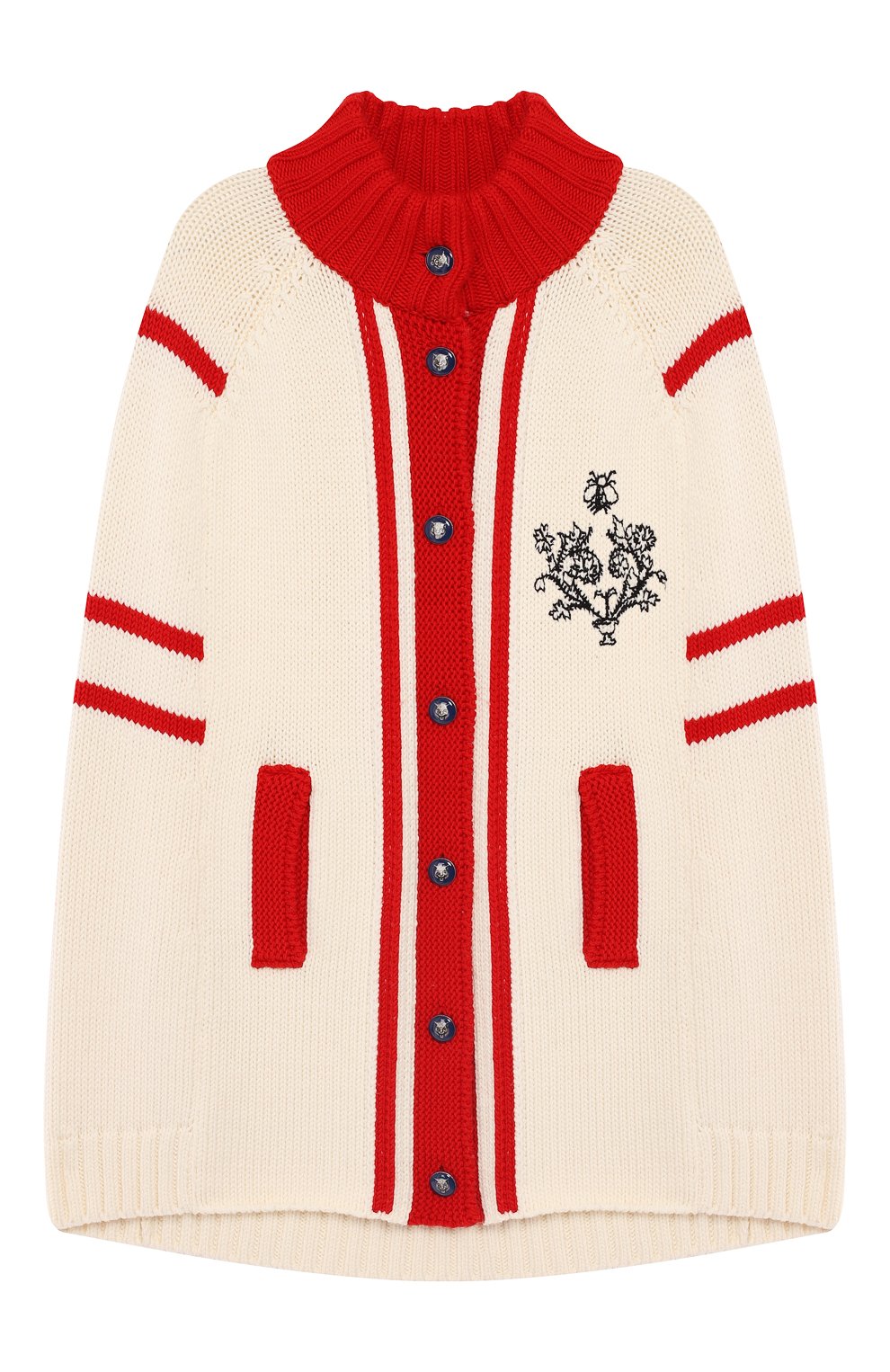 Шерстяное пончо на пуговицах GUCCI, арт. 541448/XKAEK, фото 1