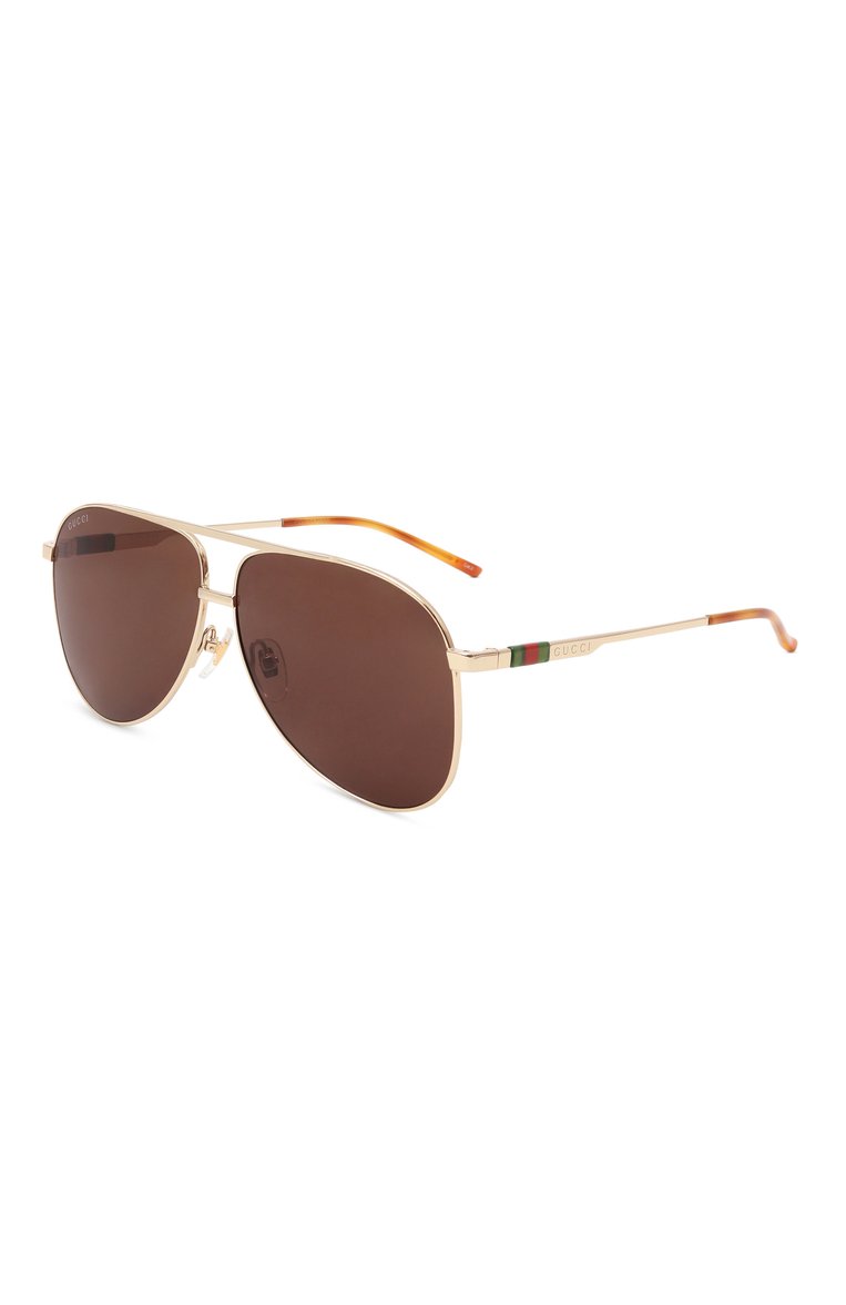 Женские солнцезащитные очки GUCCI коричневого цвета, арт. GG1677S 002 | Фото 1 (Материал: Металл; Региональные ограничения белый список (Axapta Mercury): Не проставлено; Тип очков: С/з; Нос: Не проставлено; Кросс-КТ: С/з-унисекс; Очки форма: Авиаторы; Оптика Гендер: оптика-унисекс)