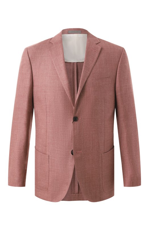 Пиджак из шерсти и шелка Corneliani 25X002-2518289 Розовый 25X002-2518289