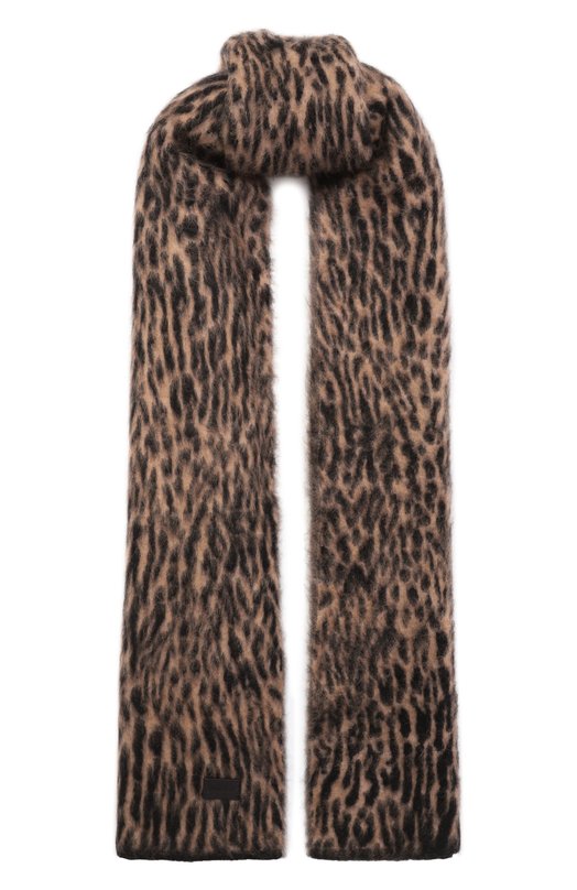 Шерстяной шарф Saint Laurent 841435/3YQ31 Леопардовый 841435/3YQ31