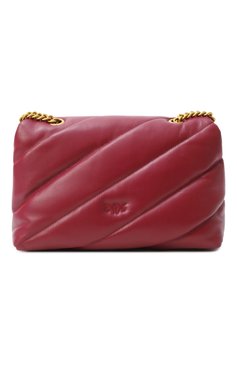 Женская сумка love puff classic PINKO бордового цвета, арт. 100038/A0F2 | Фото 6 (Материал: Натуральная кожа; Размер: medium; Ремень/цепочка: На ремешке)
