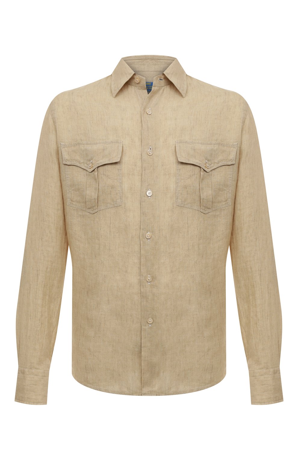 Льняная рубашка ALESSANDRO GHERARDI бежевого цвета по цене 24750 руб., арт. ARMY/6869, фото 1 Льняная рубашка ALESSANDRO GHERARDI, арт. ARMY/6869, фото 1