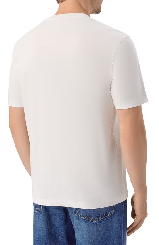 Хлопковая футболка Diesel A19979/0QIAM Белый  A19979/0QIAM Фото 4