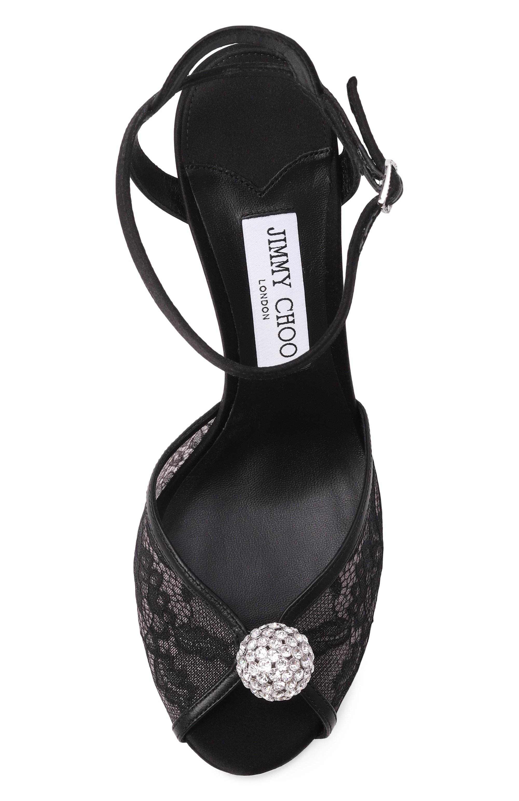 Комбинированные босоножки sacora 85 JIMMY CHOO, арт. SAC0RA 85/FNB, фото 6