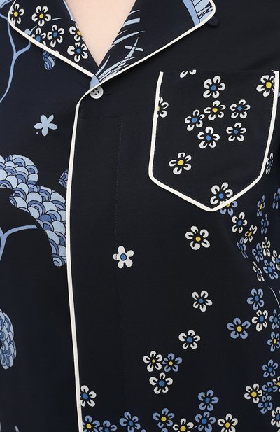 Шелковая рубашка REDVALENTINO синего цвета по цене 68150 руб., арт. VR3ABF15/5M0, фото 5 Шелковая рубашка REDVALENTINO, арт. VR3ABF15/5M0, фото 5