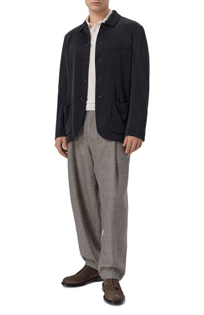 Мужские брюки изо льна и шелка GIORGIO ARMANI, арт. GM002253/TE20785