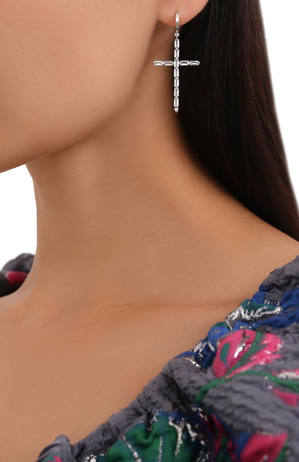 Серьги-кресты с голубым топазом MOONKA, арт. ec-erc-tpz, фото 2