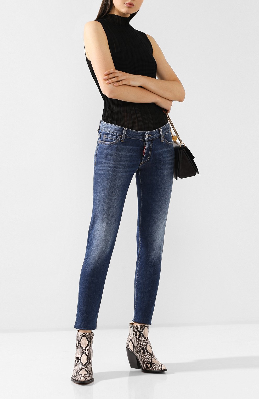 Джинсы DSQUARED2 синего цвета по цене 31150 руб., арт. S75LB0191/S30664, фото 2 Джинсы DSQUARED2, арт. S75LB0191/S30664, фото 2