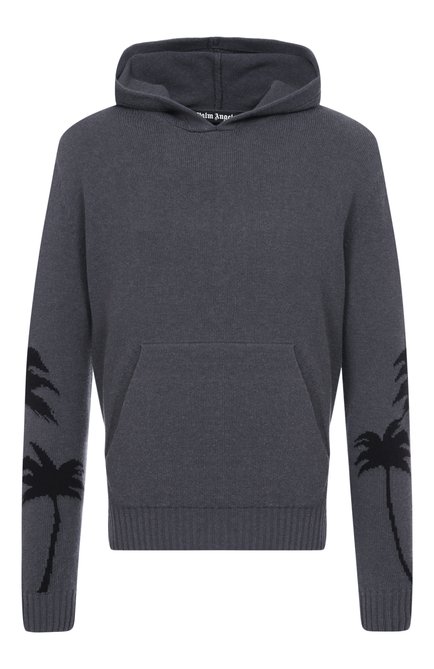 Мужской худи из хлопка и шерсти PALM ANGELS, арт. PMHU026F25KNI001