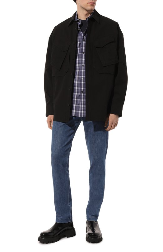 Хлопковая рубашка Zegna UCX02A6/SRF5 Фиолетовый  UCX02A6/SRF5 Фото 2