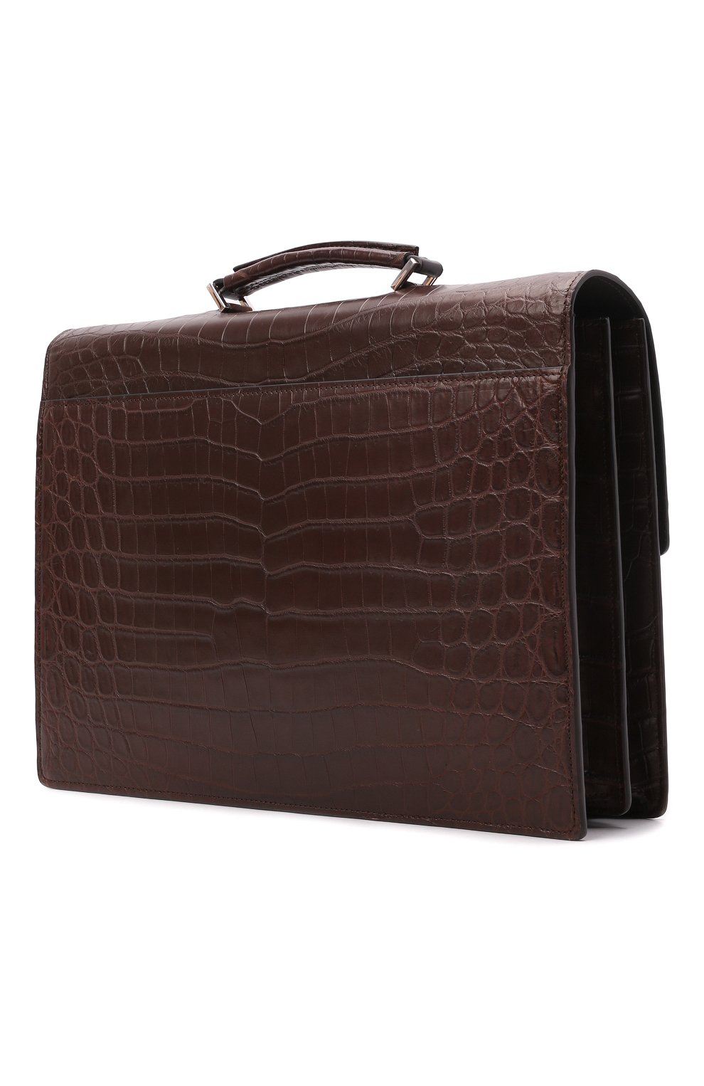 Портфель из кожи крокодила KITON, арт. UBWALLN00102/CNIL, фото 3