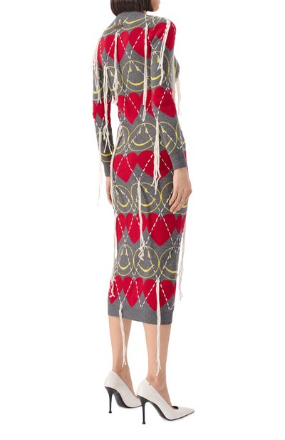 Платье из шерсти и вискозы moschino x smiley MOSCHINO, арт. A0484/5502, фото 4