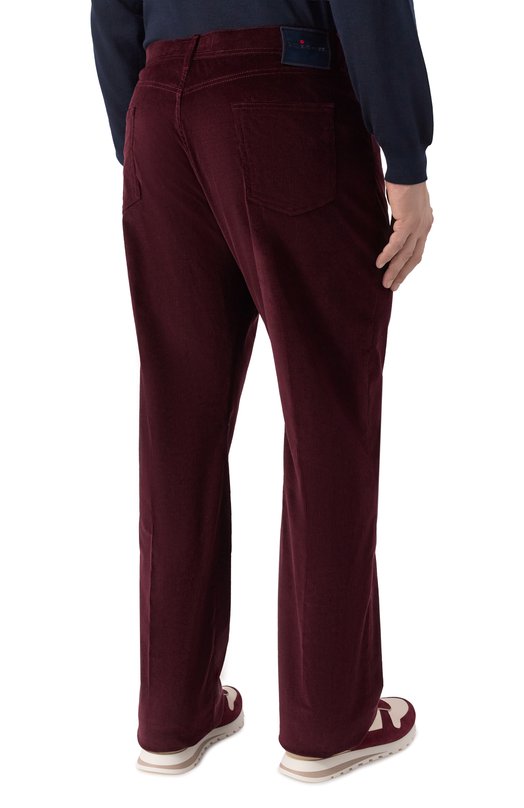 Вельветовые брюки Kiton UPNJS1K0133G07 Бордовый  UPNJS1K0133G07 Фото 4