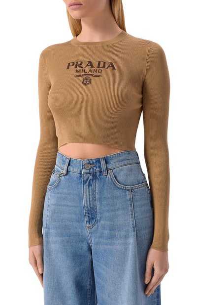 Шелковый пуловер PRADA, арт. P24S1G/11MY, фото 3