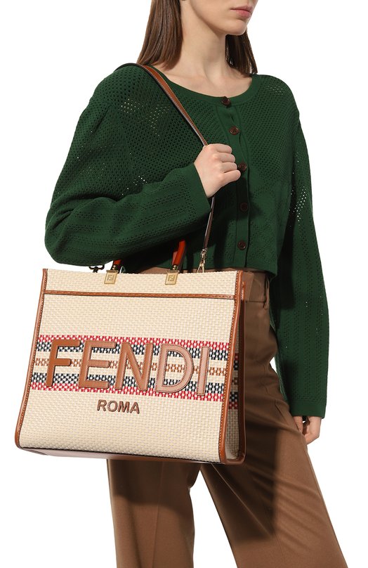 Сумка-тоут Sunshine medium Fendi 8BH386 ANWD Бежевый  8BH386 ANWD Фото 2