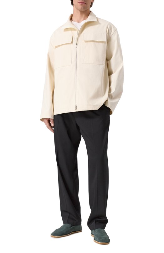 Хлопковая куртка Jil Sander J47SW0006-J45267 Кремовый  J47SW0006-J45267 Фото 2