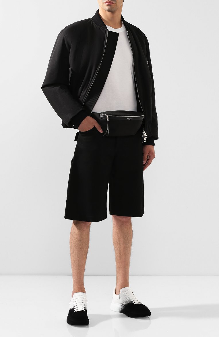 Мужская поясная сумка SAINT LAURENT черного цвета, арт. 557831/GIVLE | Фото 2 (Статус проверки: Проверено, Проверена категория; Материал: Текстиль; Размер: medium; Случай: Повседневный)