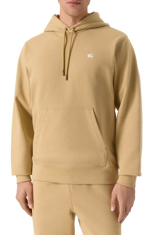 Хлопковое худи Burberry 8110585 Бежевый  8110585 Фото 3