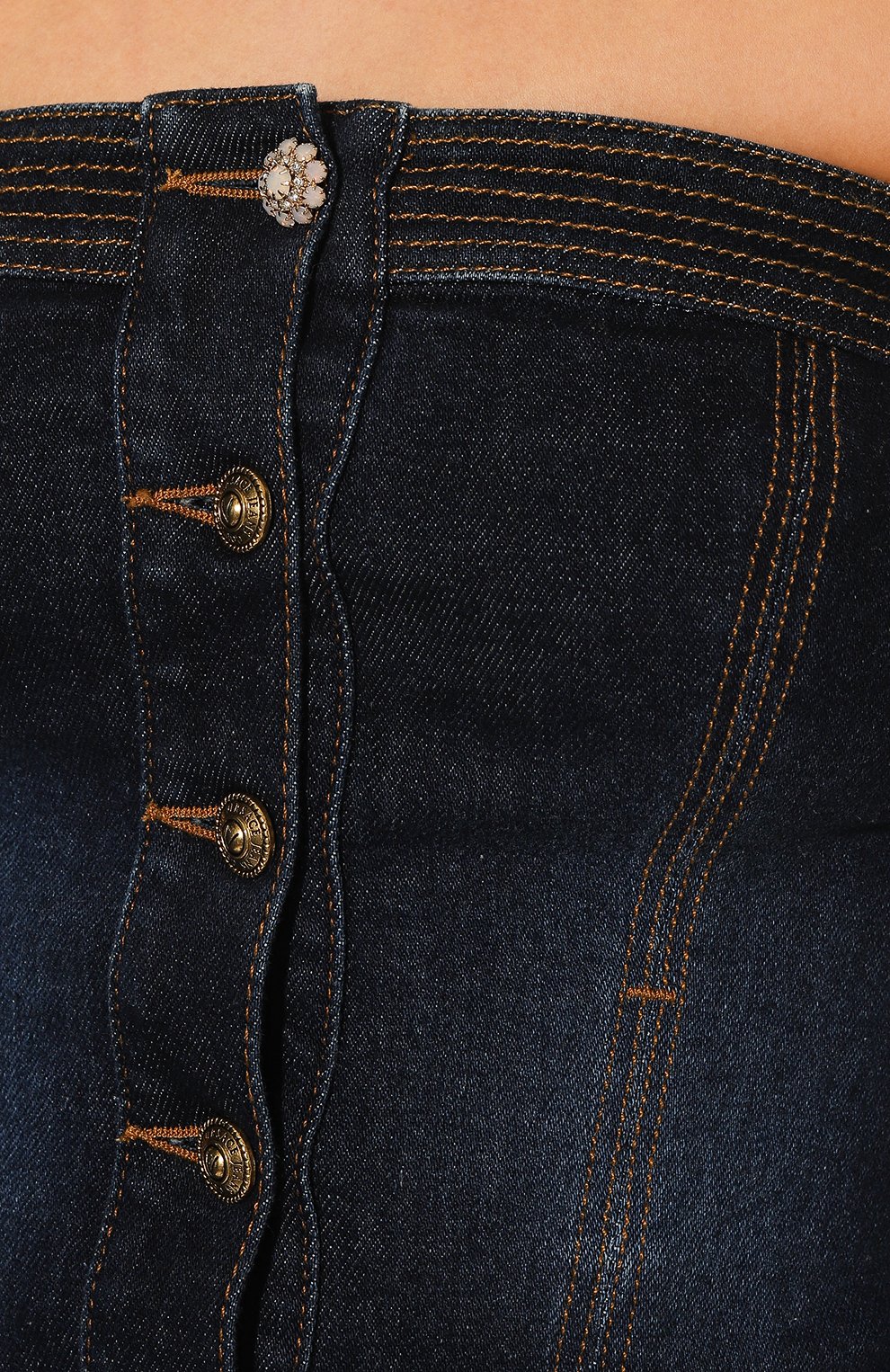 Джинсовый топ VERSACE JEANS COUTURE, арт. 73HAM250-73DP250 D STR INDIG SL0UCHY24/DW042D08, фото 5