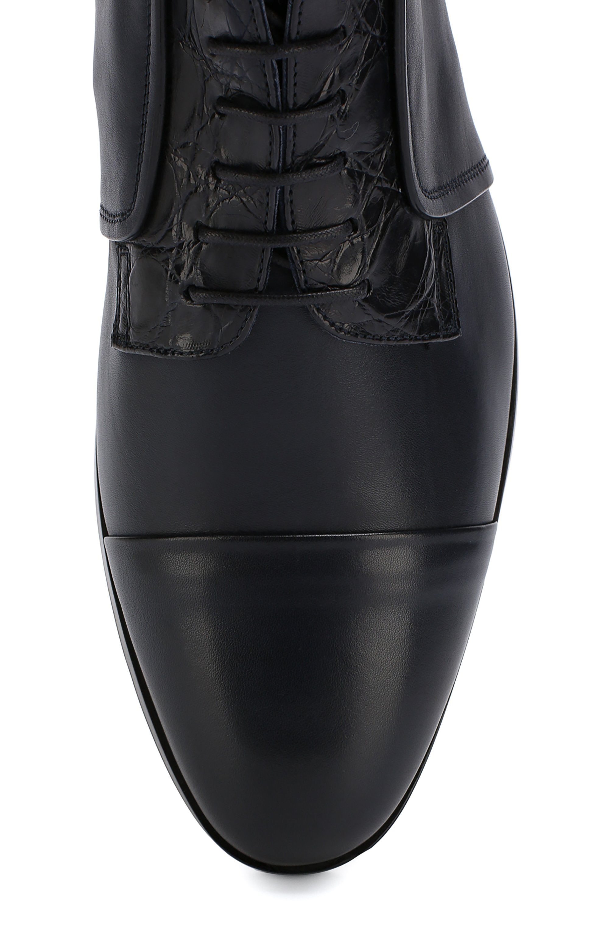 Кожаные ботинки с отделкой из кожи каймана ZILLI, арт. B021/003/CCR0, фото 5