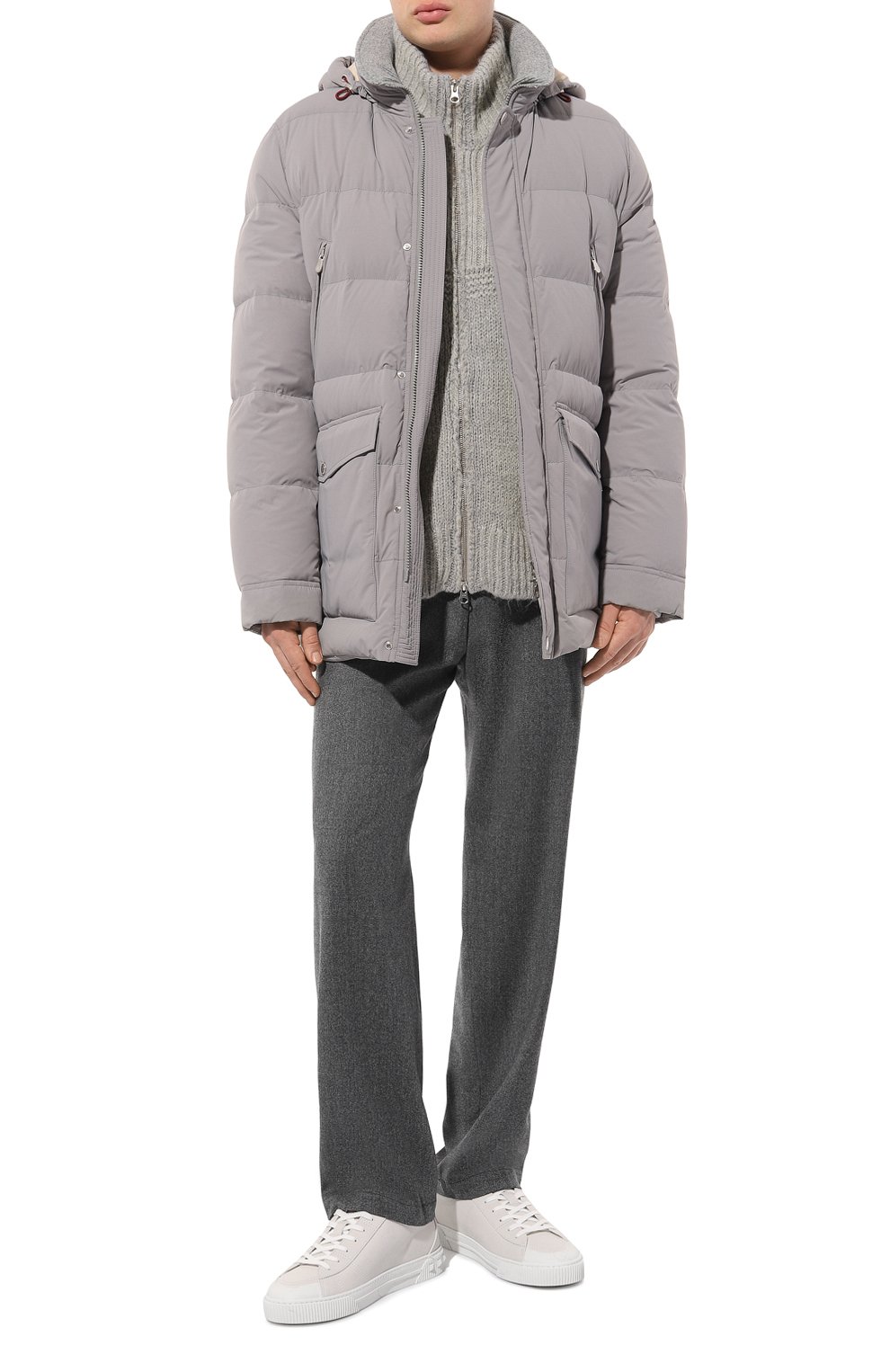 Пуховик BRUNELLO CUCINELLI серого цвета по цене 498500 руб., арт. MM4031823, фото 2 Пуховик BRUNELLO CUCINELLI, арт. MM4031823, фото 2