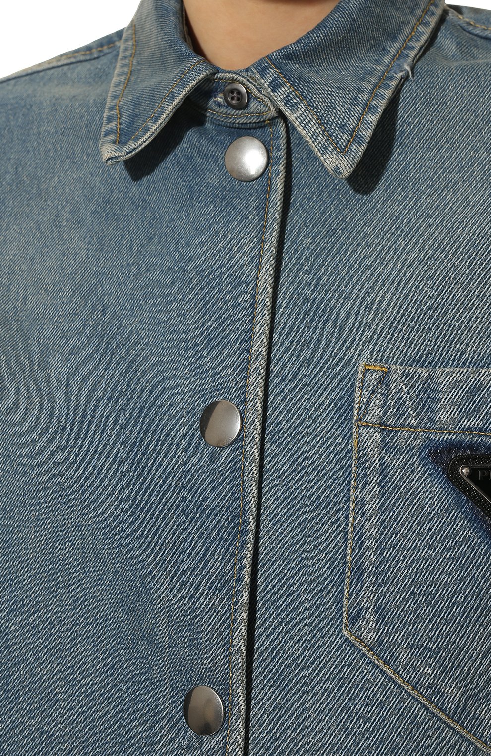 Джинсовая рубашка PRADA, арт. GFC037-1ZAB-F0008-212, фото 5