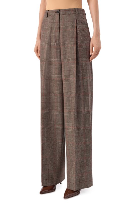 Шерстяные брюки Kiton D60101K0571G01 Коричневый  D60101K0571G01 Фото 3