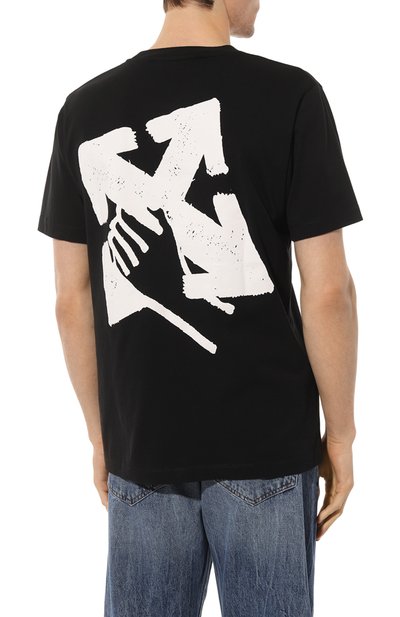 Хлопковая футболка OFF-WHITE, арт. OMAA027S23JER0071001, фото 4