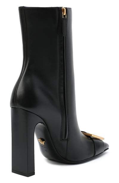 Кожаные ботильоны VERSACE черного цвета по цене 137500 руб., арт. DST434P/DVT2P, фото 4 Кожаные ботильоны VERSACE, арт. DST434P/DVT2P, фото 4