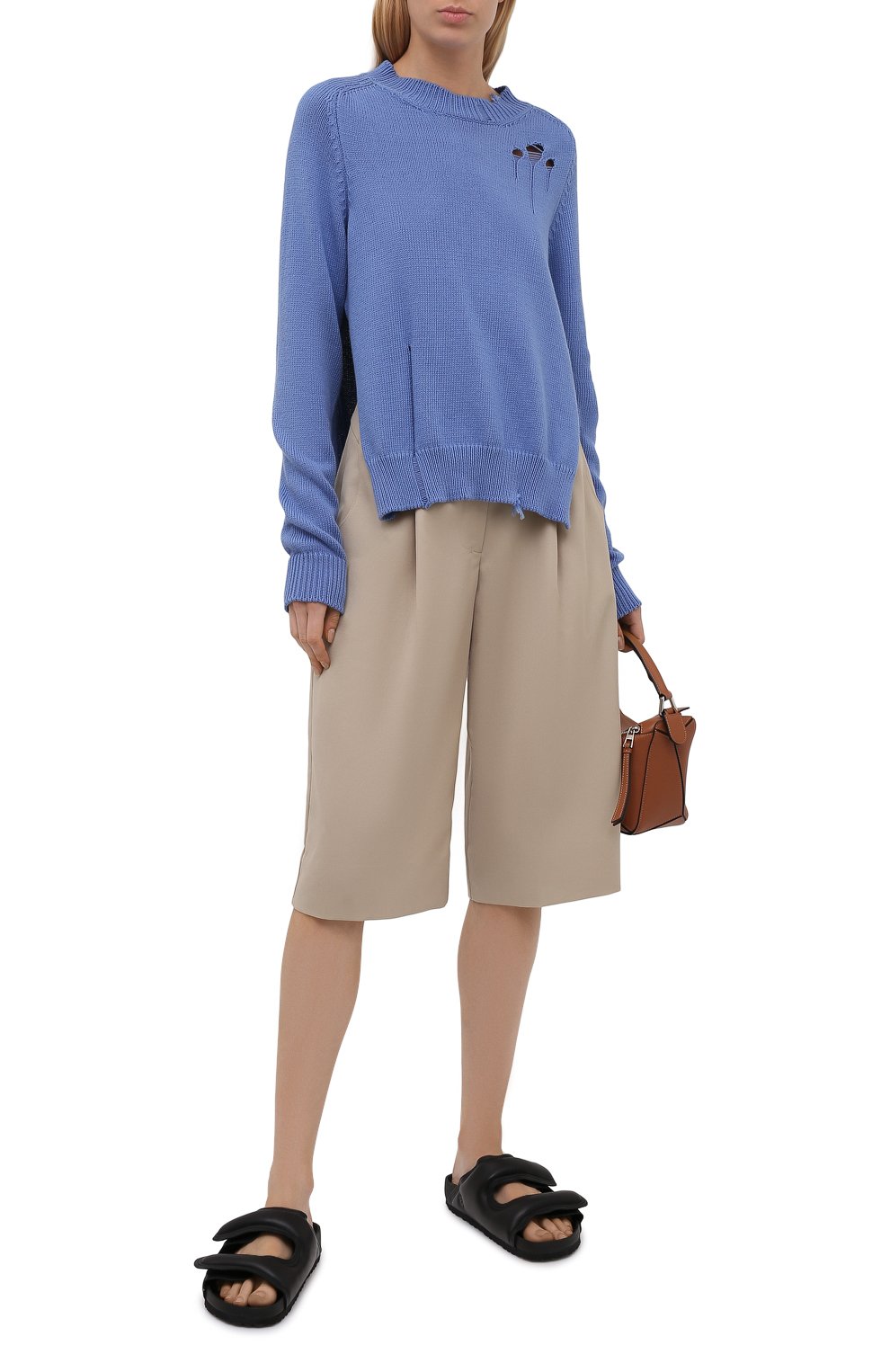 Хлопковый свитер MAISON MARGIELA голубого цвета по цене 54650 руб., арт. S51GP0218/S17663, фото 2 Хлопковый свитер MAISON MARGIELA, арт. S51GP0218/S17663, фото 2