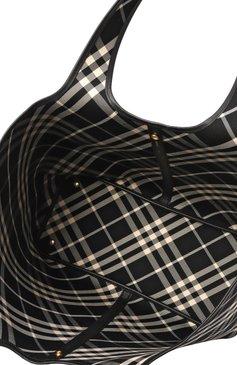 Женская сумка-тоут BURBERRY черно-белого цвета, арт. 8093978 | Фото 5 (Материал: Текстиль; Драгоценные камни: Проставлено; Материал сплава: Проставлено; Размер: large)