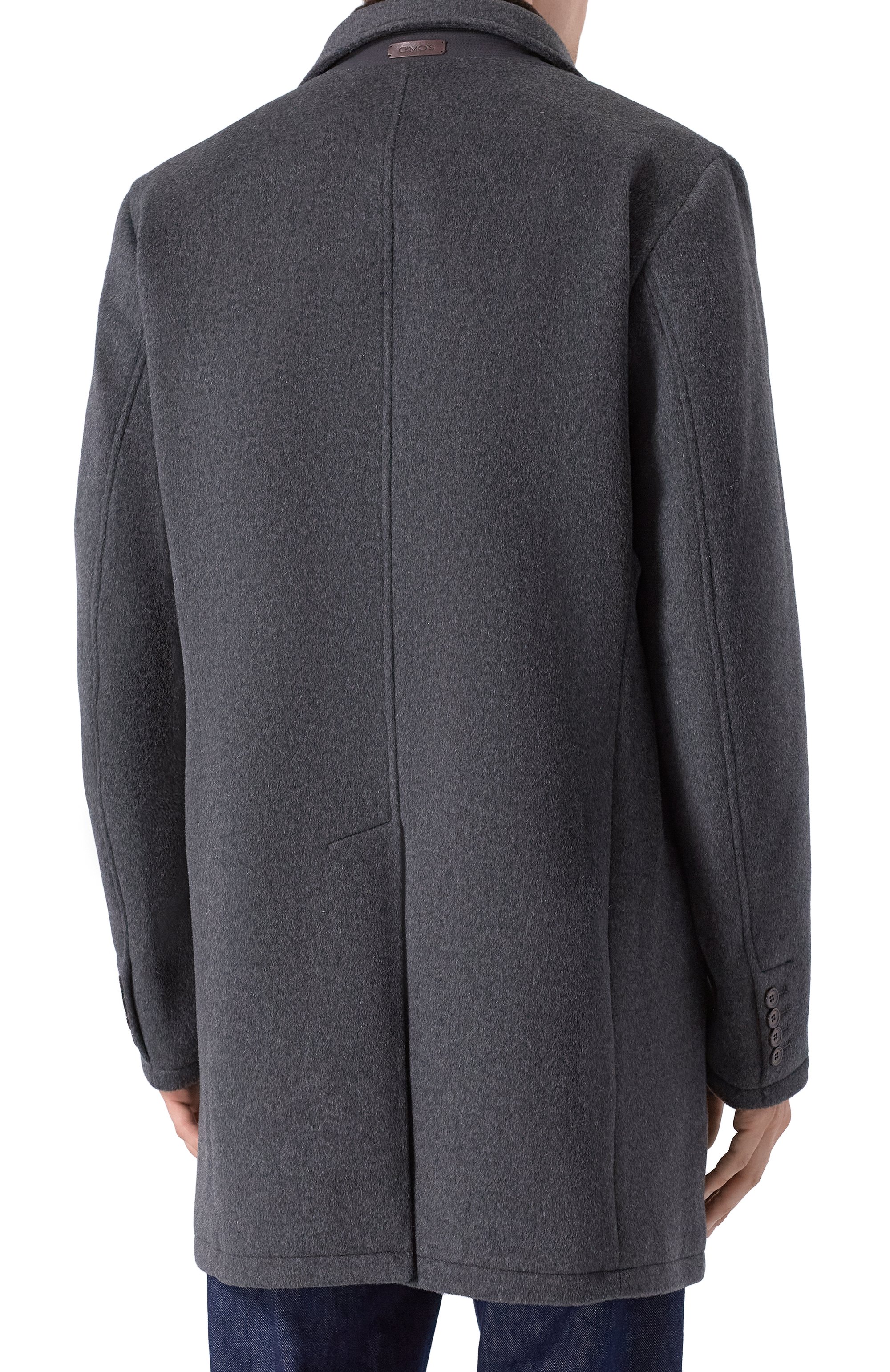 Пальто из шерсти и вискозы GIMO'S темно-серого цвета по цене 153000 руб., арт. 5W20.U.440.605, фото 4 Пальто из шерсти и вискозы GIMO'S, арт. 5W20.U.440.605, фото 4