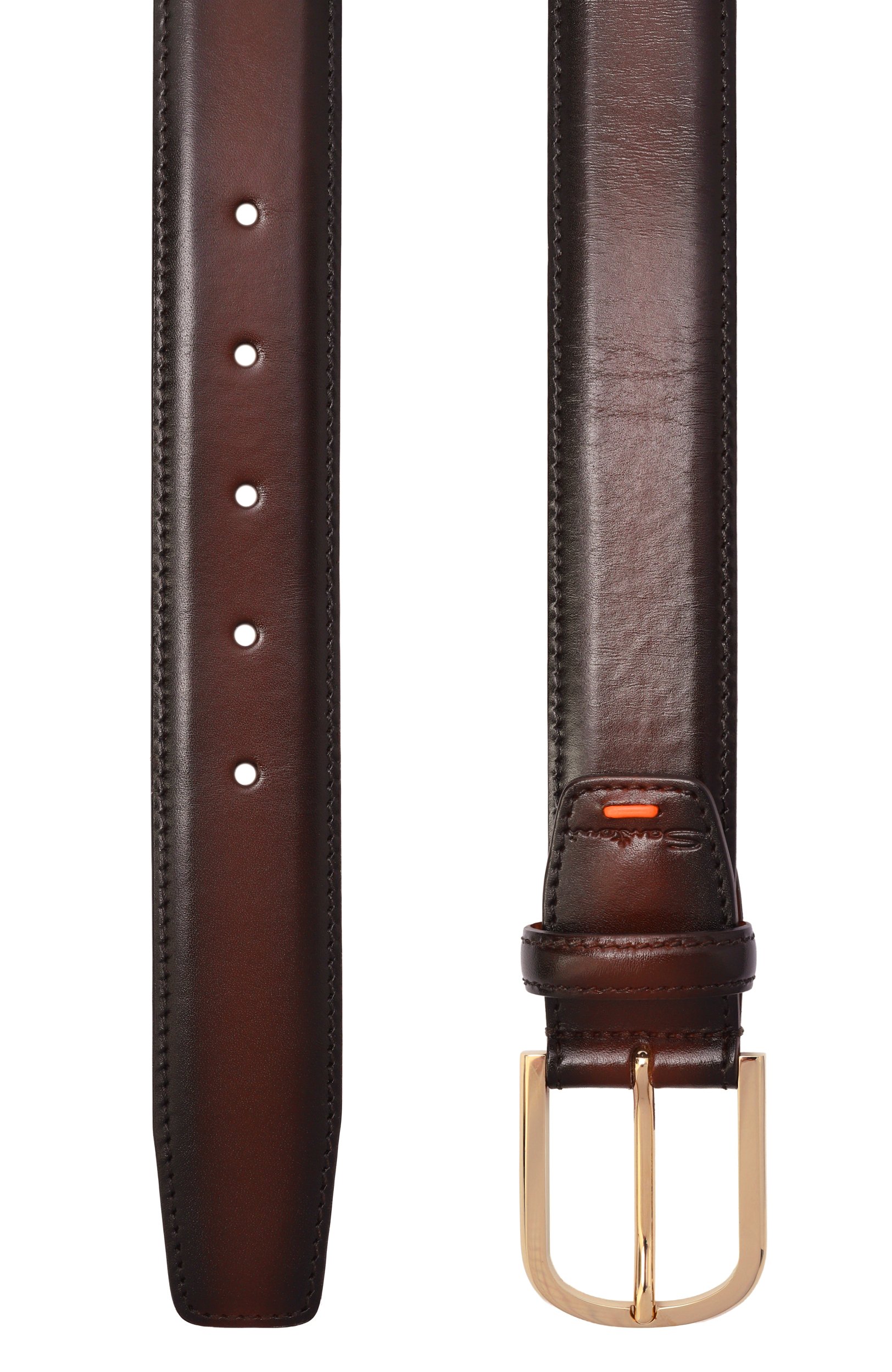 Кожаный ремень SANTONI темно-коричневого цвета по цене 48850 руб., арт. CM35VC003C58HVVD, фото 3 Кожаный ремень SANTONI, арт. CM35VC003C58HVVD, фото 3