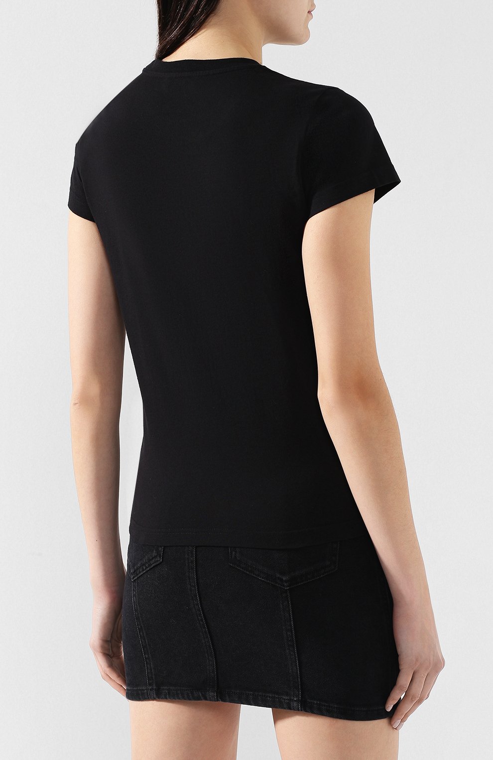 Хлопковая футболка BALENCIAGA черного цвета по цене 54900 руб., арт. 556087/TDV18, фото 4 Хлопковая футболка BALENCIAGA, арт. 556087/TDV18, фото 4