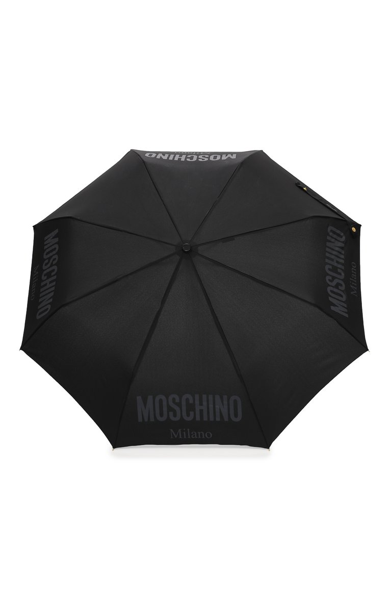 Женский складной зонт MOSCHINO черного цвета, арт. 8021-0PENCL0SE | Фото 1 (Материал: Текстиль, Металл, Синтетический материал; Региональные ограничения белый список (Axapta Mercury): RU; Нос: Не проставлено)