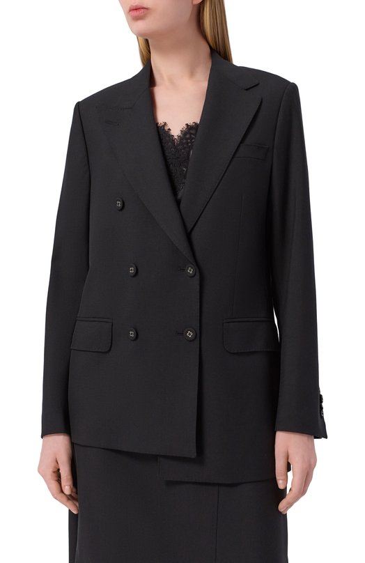 Шерстяной жакет Officine Generale S26WTLG400 Чёрный  S26WTLG400 Фото 3