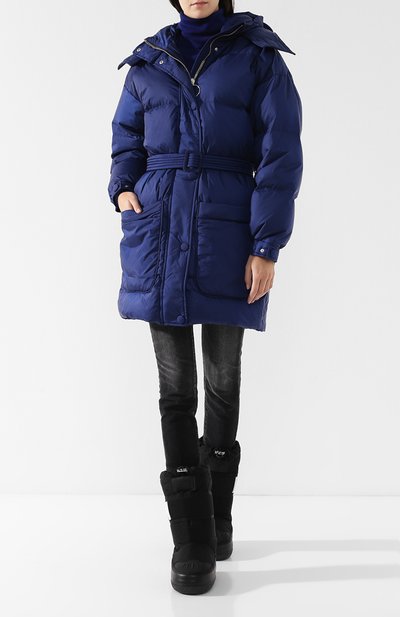 Однотонный стеганый пуховик с поясом и капюшоном IENKI IENKI, арт. KILLER J, фото 2