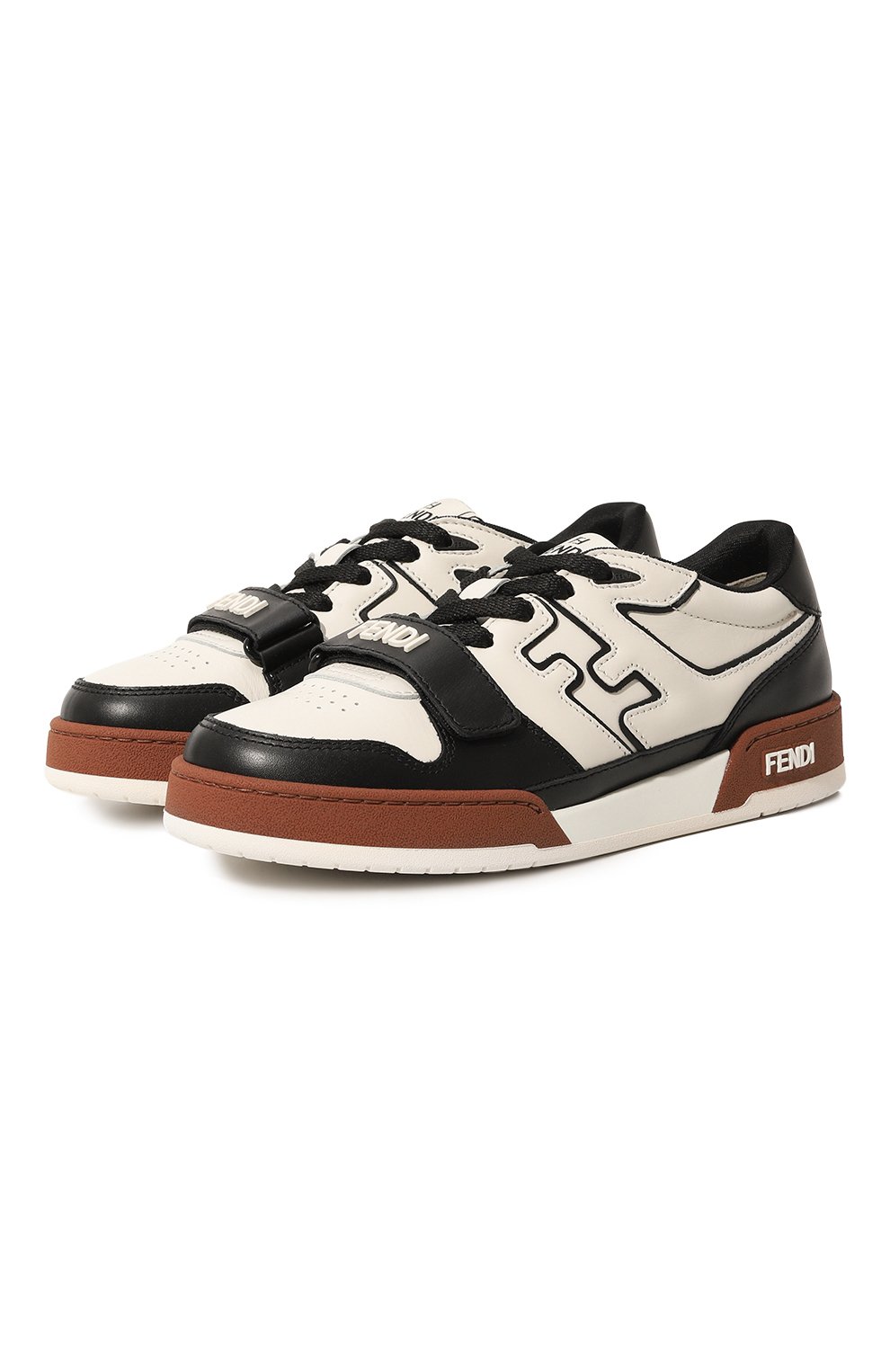 Кожаные кеды fendi match FENDI, арт. 8E8453 A0MN, фото 1