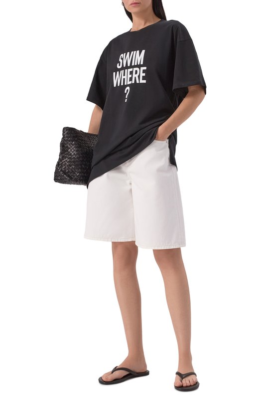 Хлопковая футболка Moschino A0702/9412 Чёрный  A0702/9412 Фото 2