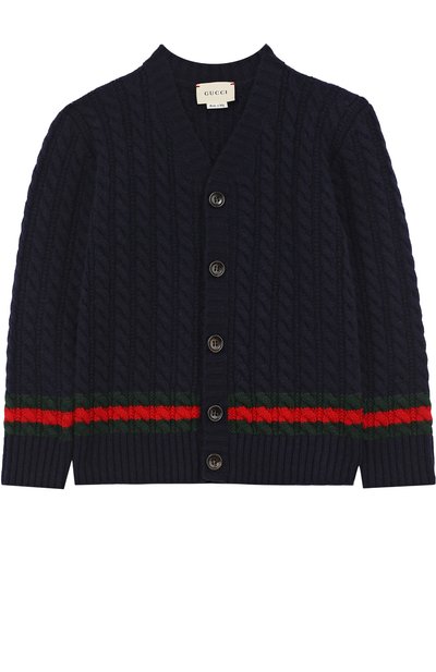 Шерстяной свитер с v-образным вырезом и вышивкой GUCCI, арт. 475587/X1495, фото 1