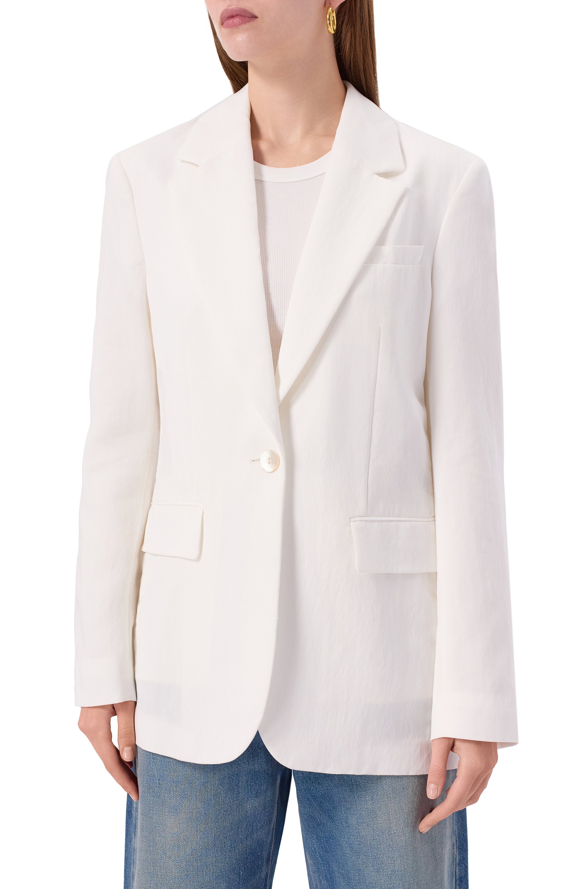 Жакет из вискозы BLUMARINE белого цвета по цене 147000 руб., арт. P522B096W_1, фото 3 Жакет из вискозы BLUMARINE, арт. P522B096W_1, фото 3