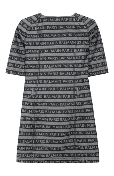 Хлопковое платье BALMAIN синего цвета по цене 48400 руб., арт. 6L1161/LC060/12-16, фото 2 Хлопковое платье BALMAIN, арт. 6L1161/LC060/12-16, фото 2