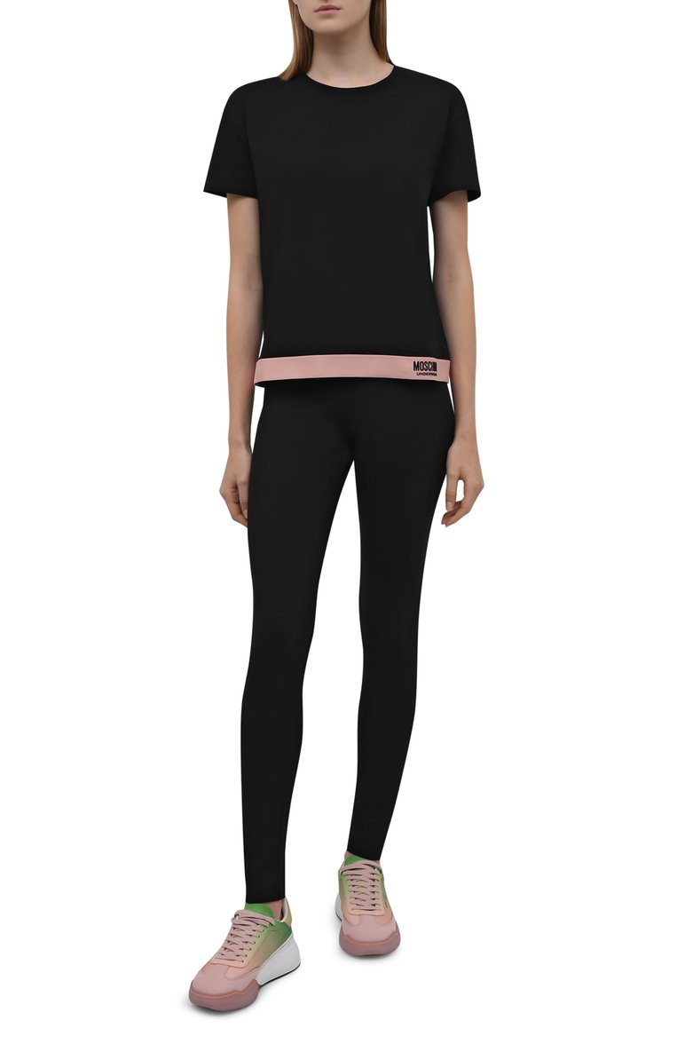 Хлопковые легинсы MOSCHINO, арт. A4310/9010, фото 2