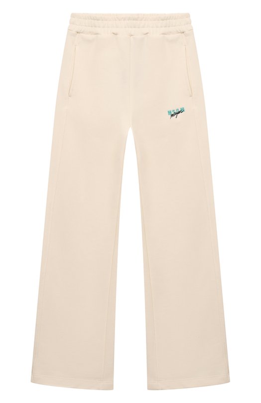 

Хлопковые брюки MSGM kids, Кремовый